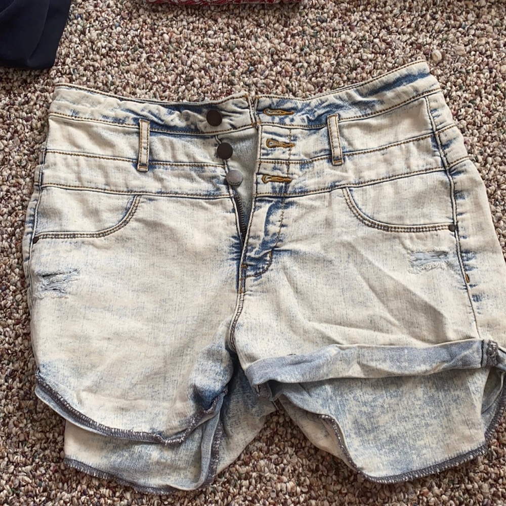 Charolette Russe high rise jean shorts